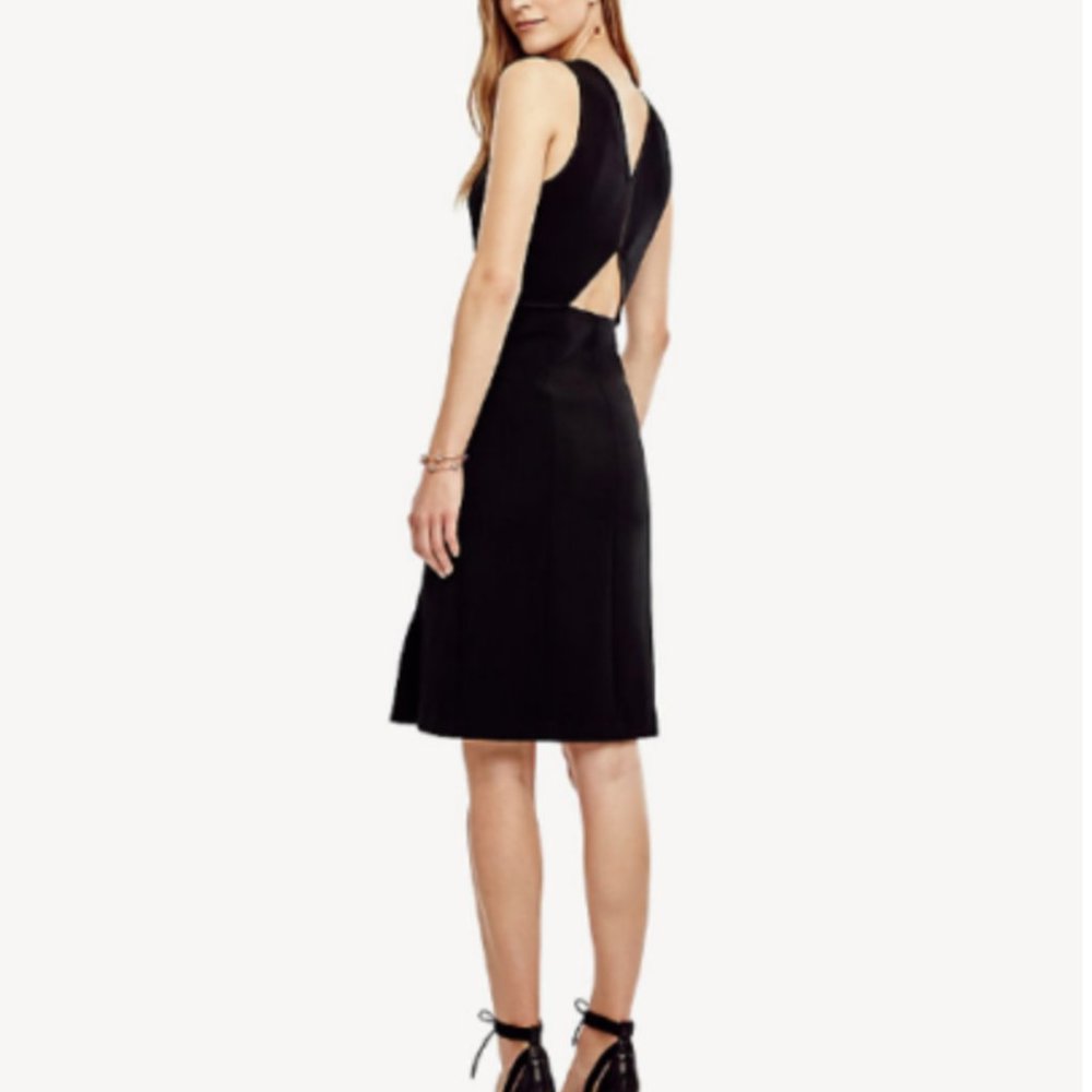 Women's Ann Taylor Black Cutout Sheath Dress Size 10